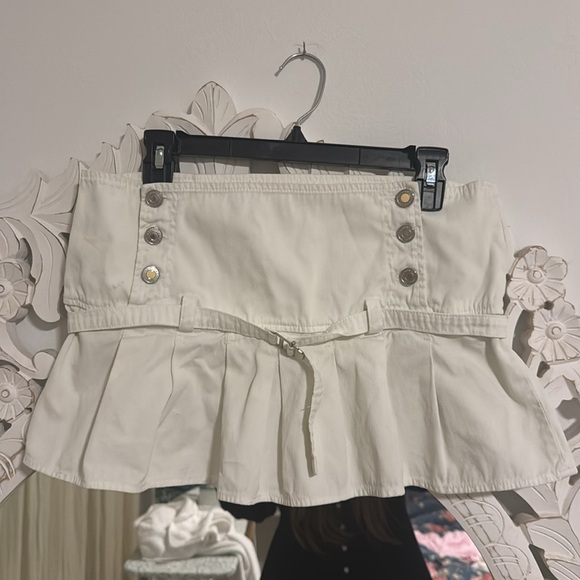 Pinko Y2K mini low waist skirt denim